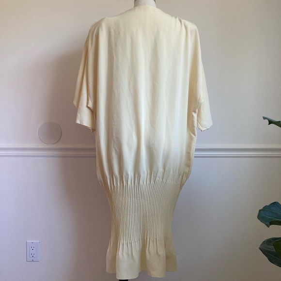 Vintage Cream Yellow Dropped Waist Dress - Picture 3 of 13